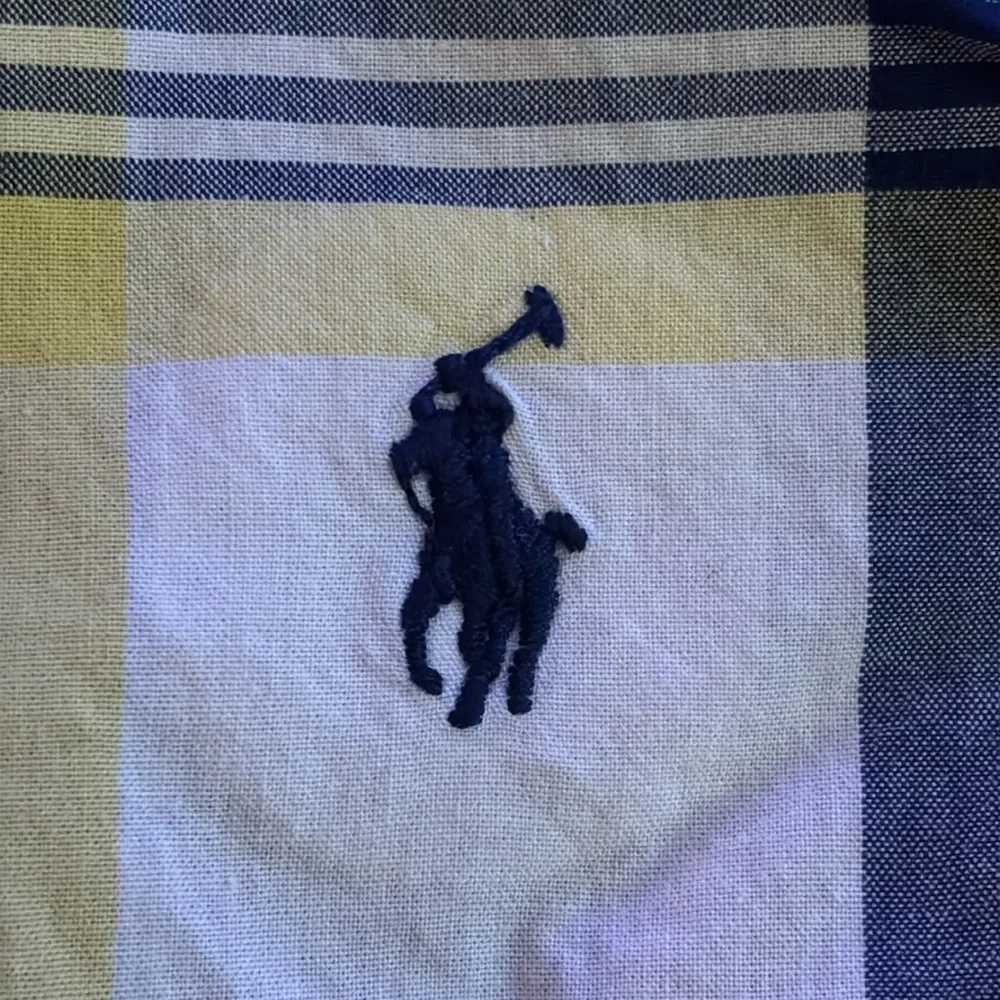Ralph Lauren Baby Plaid Cotton Poplin Shirt 3M Yellow Blue Plaid Ralph Lauren